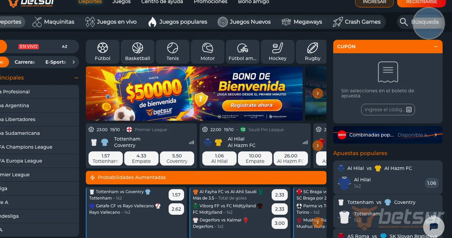 Betsur casino lobby